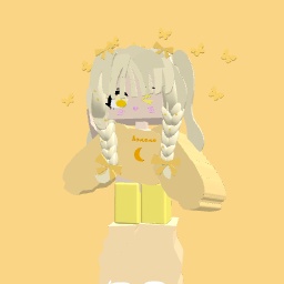 Yellow blinking girl