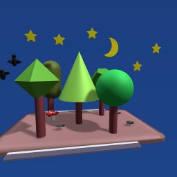 in the woods..at night