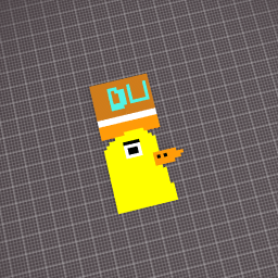 A duck wearing a hat for ducks