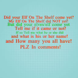 Elf On The Shelf!