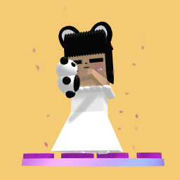 Panda girl with dress