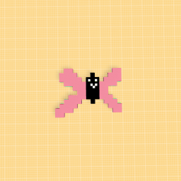 lop- sided pink butterfly