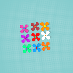 Fidjet spinners in rows