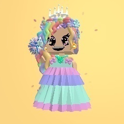 Queen rainbow flower girl