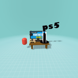 PS5 fortnite with some redbull