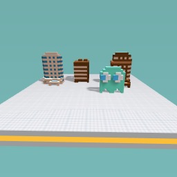 The Ghost from Pac man is destroying town!!!!