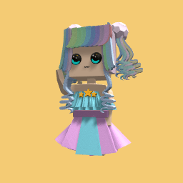 rainbow cute girl