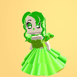 the cute green girl 