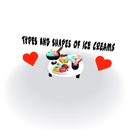 Types and shapes of ice creams
