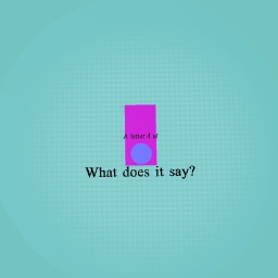 A letter 4 u!