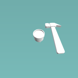 hammer a flowerpot