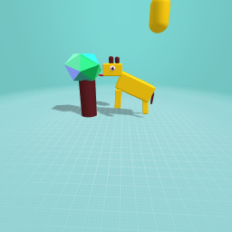 girafe eating leafs.