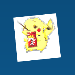 Pikachu eating poki