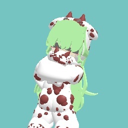 My avatar in a cow costume for some reson