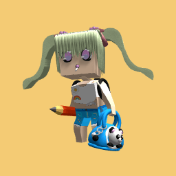 Girl going to school