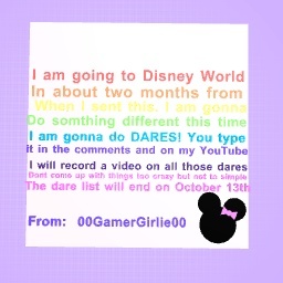 Disney World DARES