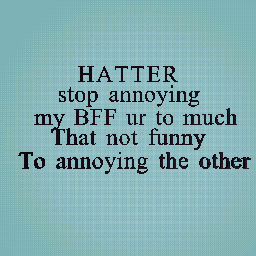 stop HATTER