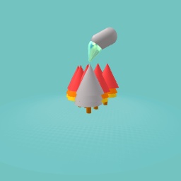 Forest on fire put out