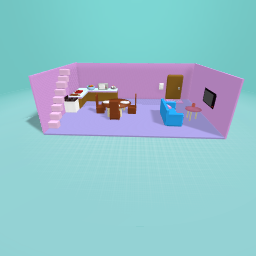 kitchen and living room