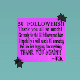 Thank you for 50!!
