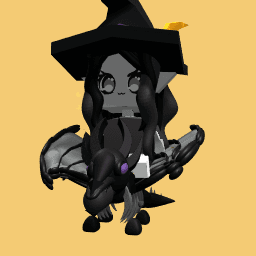 A plain old witch with her shadow dragon