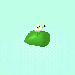 Bee family getting honey