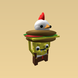 Baby sponge bob with baby chicken
