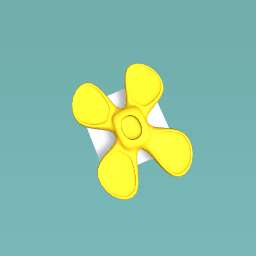A yellow fidget spinner