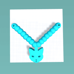 Cat neckalace aqua