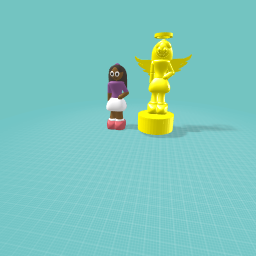 Her and her angelic statue