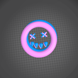 Pink and Blue Glitch Dinosaur