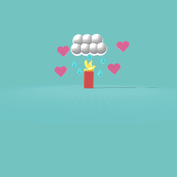 Golden dove in the rain