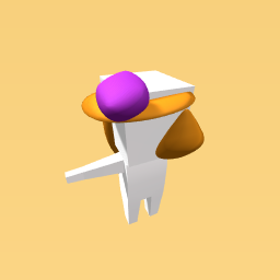 Cute hair with purplehat￼