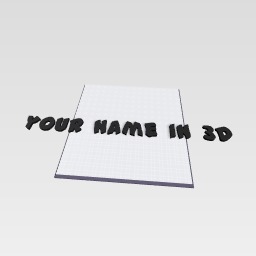 your name in 3D