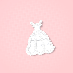 Beautiful white flower dress (long version)