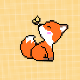 Cute pixel fox