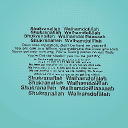 The best part in the song Shukranallah