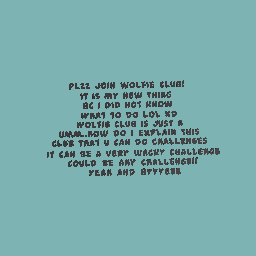 Wolfie club JOIN NOW