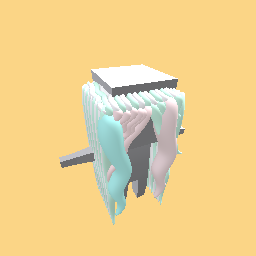 Blue and coral retro hair