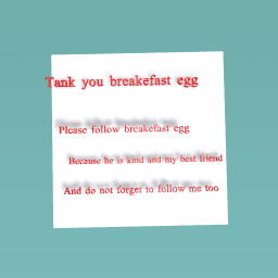Follow breakefast egg