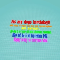 It’s my dog’s birthday soon!
