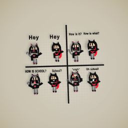 Cat girl and bat girl chat