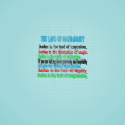 Jordan is the land of magnanimity