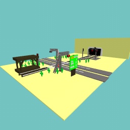 outback desert railway crossing