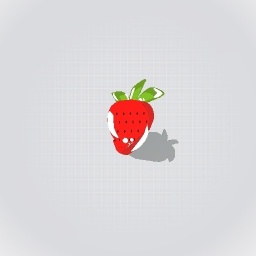 A shiny strawberry