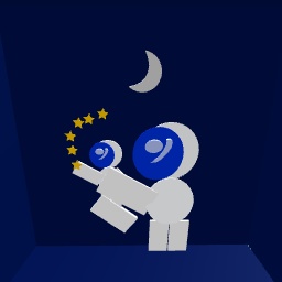 Little astronaut and the father of the little Astronaut