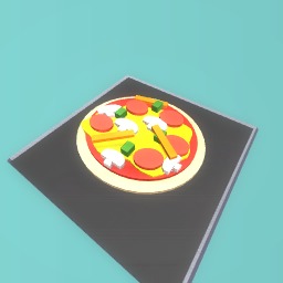 salami-pizza with mushrooms