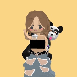 i got a panda on my back!!!!!!!!