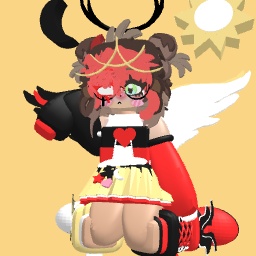 Cute devil + angel girl!