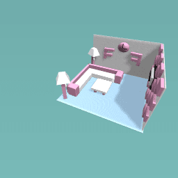 my littil pink living room